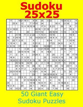 portada Sudoku 25x25 50 Giant Easy Sudoku Puzzles (en Inglés)
