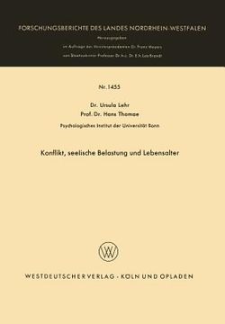 portada Konflikt, Seelische Belastung Und Lebensalter (en Alemán)
