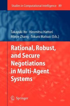 portada rational, robust, and secure negotiations in multi-agent systems (en Inglés)