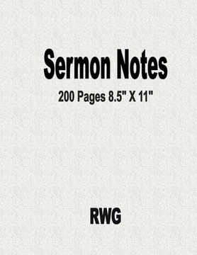 portada Sermon Notes: 200 Pages 8.5" X 11" (in English)