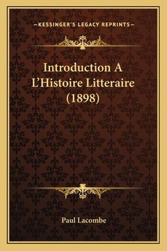 portada Introduction A L'Histoire Litteraire (1898) (in French)