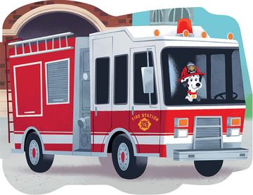portada How Fire Trucks Work - Children's Shaped Board Book for Little Learners and Firetruck Lovers (en Inglés)