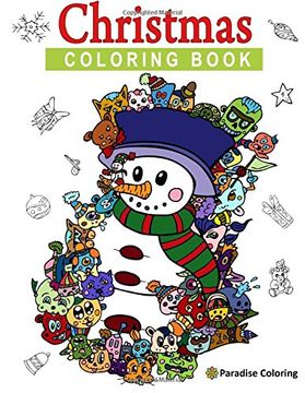 portada Christmas Coloring Book for Adults: 35 Stress Relief Designs For Adults (Christmas Adult Coloring Book)