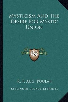 portada mysticism and the desire for mystic union (in English)