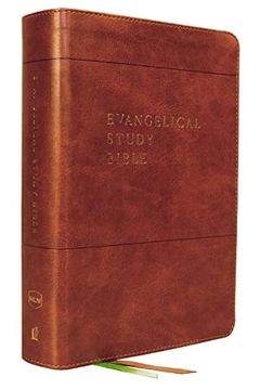 portada Nkjv, Evangelical Study Bible, Leathersoft, Brown, red Letter, Comfort Print: Christ-Centered. Faith-Building. Mission-Focused. (en Inglés)