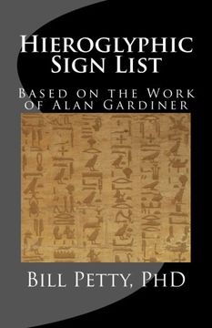 portada Hieroglyphic Sign List: Based on the Work of Alan Gardiner 