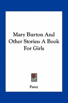 portada mary burton and other stories: a book for girls