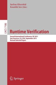 portada runtime verification: second international conference, rv 2011, san francisco, usa, september 27-30, 2011, revised selected papers (en Inglés)