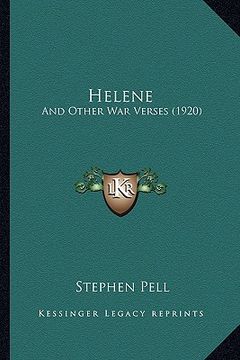 portada helene: and other war verses (1920)