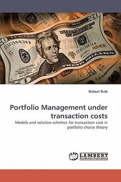 portada portfolio management under transaction costs (en Inglés)