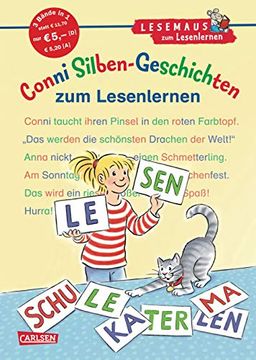 portada Lesemaus zum Lesenlernen Sammelbände: Conni Silben-Geschichten zum Lesenlernen: Extra Lesetraining - Lesetexte mit Farbiger Silbenmarkierung (in German)