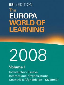 portada The Europa World of Learning 2008 (en Inglés)