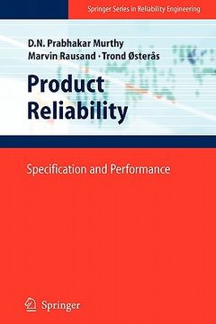 portada product reliability: specification and performance (en Inglés)