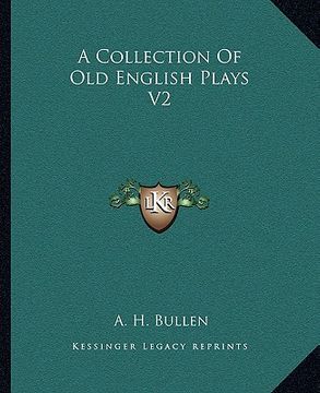portada a collection of old english plays v2 (en Inglés)