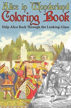 portada alice in wonderland coloring book: help alice back through the looking-glass (abridged) (engage books) (en Inglés)