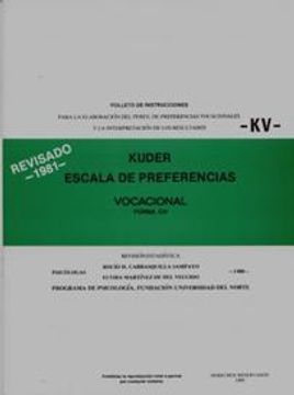 portada Escala De Preferencias - Vocacional - Equipocompleto (kv) equipocompleto (12-100)