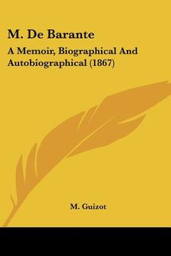 portada m. de barante: a memoir, biographical and autobiographical (1867) (en Inglés)