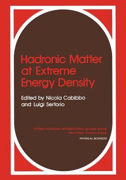 portada Hadronic Matter at Extreme Energy Density (en Inglés)