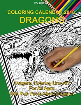 portada Coloring Calendar 2018; Dragons: Dragons: (in English)