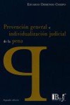 portada Prevención general e individualización judicial de la pena 2016