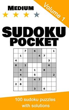 portada Sudoku Pocket: 100 Sudoku Puzzles, Medium Level, Volume 1 (Sudoku Pocket - Medium) (en Inglés)