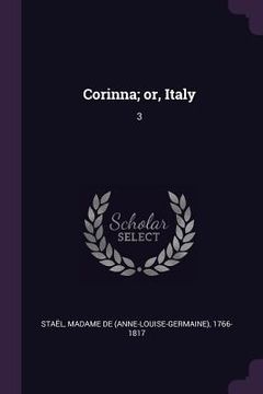 portada Corinna; or, Italy: 3 (en Inglés)
