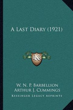 portada a last diary (1921) (en Inglés)