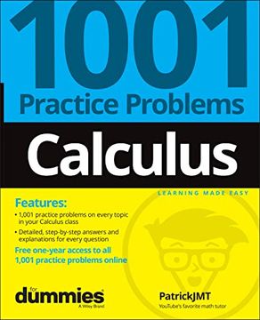 portada Calculus: 1001 Practice Problems for Dummies (+ Free Online Practice) (en Inglés)