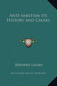 portada anti-semitism its history and causes (in English)