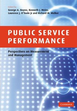 portada Public Service Performance Paperback (in English)