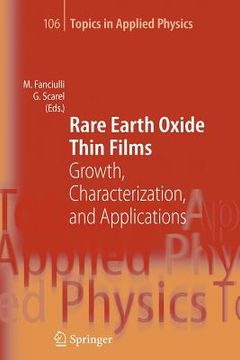 portada rare earth oxide thin films: growth, characterization, and applications (en Inglés)