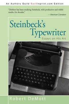 portada steinbeck's typewriter: essays on his art