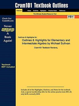 portada studyguide for elementary and intermediate algebra by michael sullivan, isbn 9780321593092