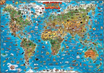 portada DINO Children's Map of the World: DINO.EN.PP.W (Dino Wall Maps for Children)