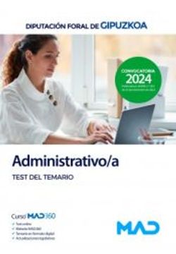 portada Administrativo/A Diputacion Foral de Gipuzkoa. Test del Temario (in Spanish)