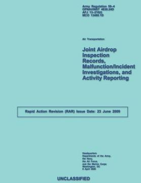 portada Joint Airdrop Inspection Records, Malfunction/Incident Investigations, and Activity Reporting (en Inglés)