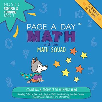portada Page A Day Math Addition & Counting Book 7: Adding 7 to the Numbers 0-10