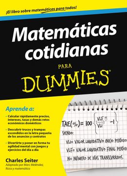 portada Matemáticas Cotidianas Para Dummies (in Spanish)