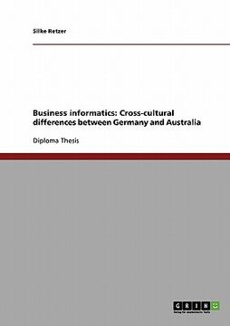 portada business informatics: cross-cultural differences between germany and australia (in English)