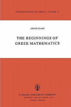 portada the beginnings of greek mathematics (in English)