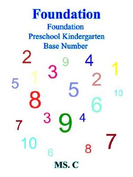 portada foundation: foundation preschool kindergarten base number (in English)