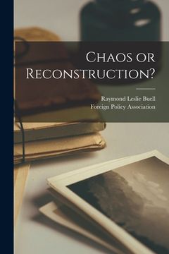 portada Chaos or Reconstruction? (in English)