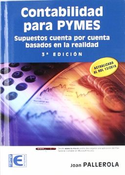 portada Contabilidad Para Pymes. Supuestos Cuenta por Cuenta Basados en la Realidad. 3ª Edición (in Spanish)