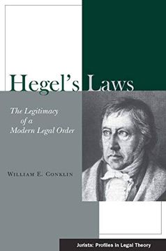 portada Hegel's Laws: The Legitimacy of a Modern Legal Order (Jurists: Profiles in Legal Theory) (en Inglés)