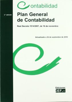 portada PLAN GENERAL DE CONTABILIDAD (Real. Decreto. 1514/2007, de 16 de noviembre)