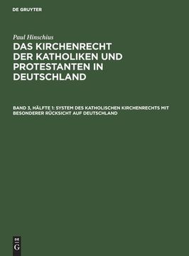 portada System des Katholischen Kirchenrechts mit Besonderer rã Â¼Cksicht auf Deutschland (German Edition) [Hardcover ] (en Alemán)
