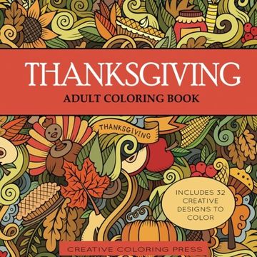 portada Thanksgiving Adult Coloring Book (Adult Coloring Books)