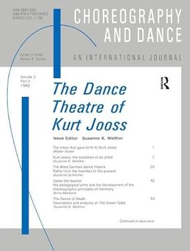 portada The Dance Theatre of Kurt Jooss (en Inglés)