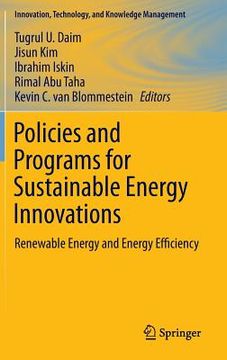portada Policies and Programs for Sustainable Energy Innovations: Renewable Energy and Energy Efficiency (en Inglés)