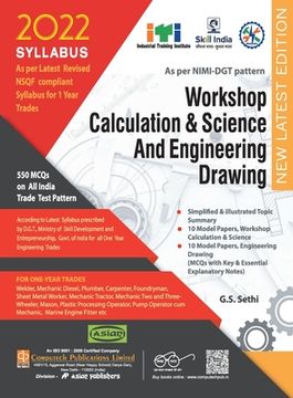 portada Workshop Calculation & Science And Engineering Drawing (NSQF 1st Year) (en Inglés)